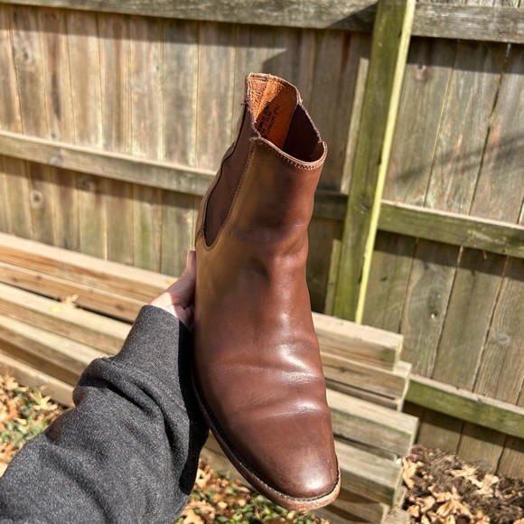 Frye brown Leather Chelsea Ankle Boots black 7.5 fall winter - Picture 6 of 16